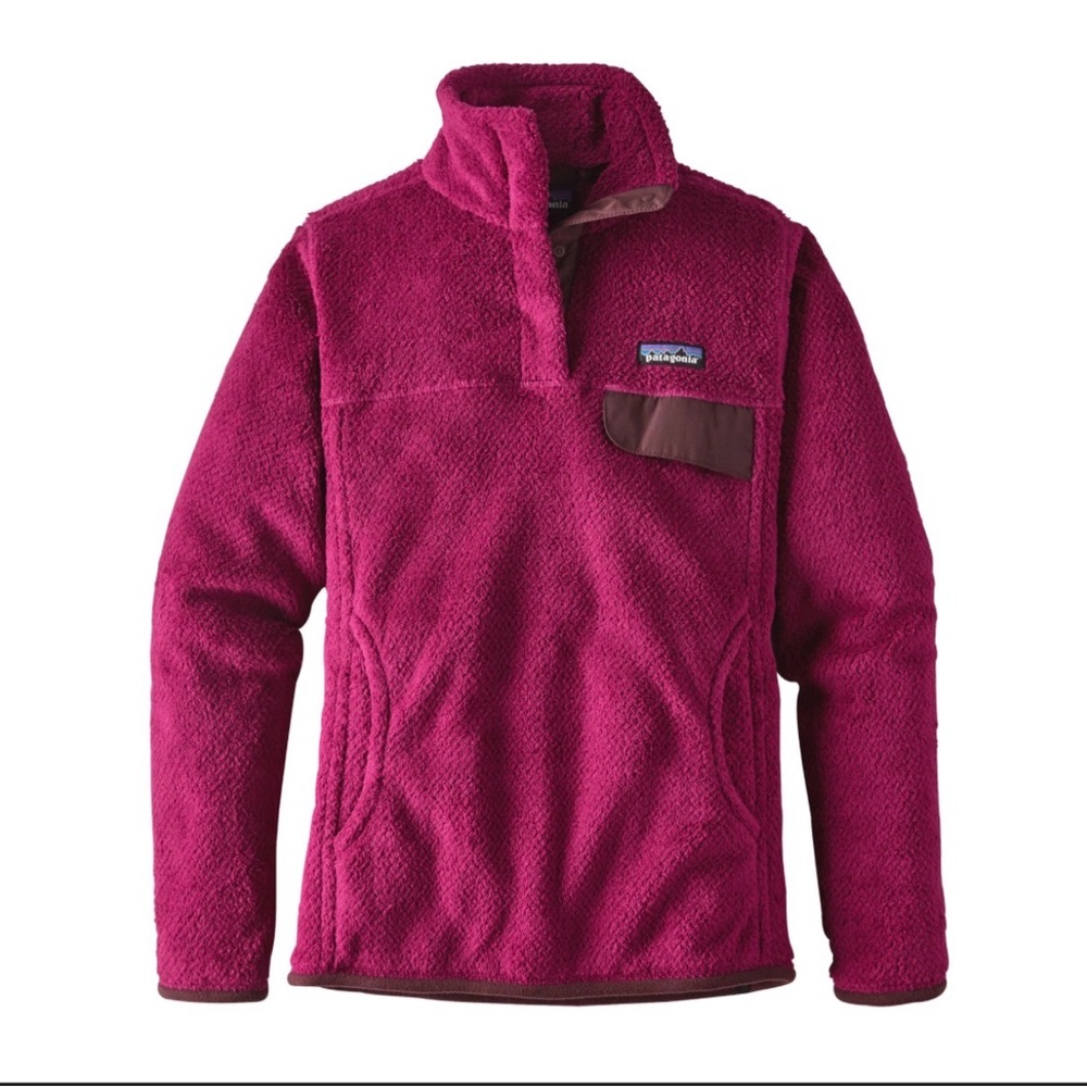 Patagonia Synchilla Re-Tool Snap-T Pullover Magenta Fleece Jacket